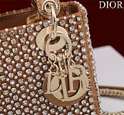Kitlife Dior Lady Diana Three-Panel Embroidery with Rhinestones M0505511 17x15x7cm - 2