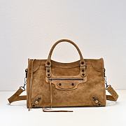 Kitlife Balenciaga Le City Bag in Camel Suede Leather 37x27x10cm - 1