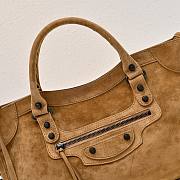 Kitlife Balenciaga Le City Bag in Camel Suede Leather 37x27x10cm - 5