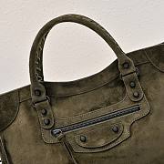 Kitlife Balenciaga Le City Bag in Khaki Suede Leather 37x27x10cm - 3