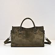 Kitlife Balenciaga Le City Bag in Khaki Suede Leather 37x27x10cm - 2