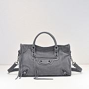 Kitlife Balenciaga Le City Bag in Grey Suede Leather 37x27x10cm - 1
