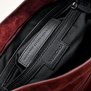 Kitlife Balenciaga Le City Bag in Red Suede Leather 37x27x10cm - 3