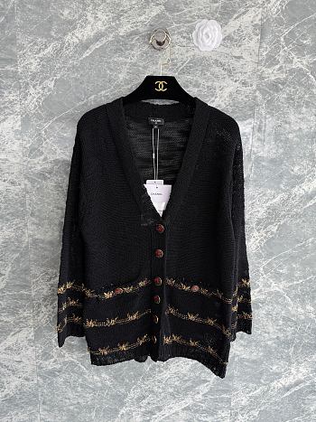 Kitlife Chanel Embroidered Cardigan Black 