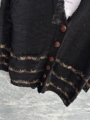Kitlife Chanel Embroidered Cardigan Black  - 4