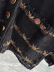 Kitlife Chanel Embroidered Cardigan Black  - 3