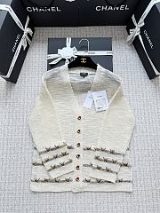 Kitlife Chanel Embroidered Cardigan White - 1