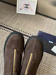 Kitlife Prada 25SS Classic Triangle Logo Slip-on Boots Dark Brown Suede  - 5