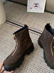 Kitlife Prada 25SS Classic Triangle Logo Slip-on Boots Dark Brown Suede  - 4