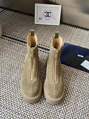 Kitlife Prada 25SS Classic Triangle Logo Slip-on Boots Beige Suede - 5