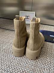 Kitlife Prada 25SS Classic Triangle Logo Slip-on Boots Beige Suede - 3