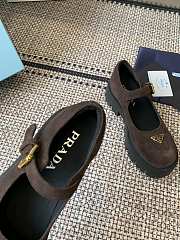 Kitlife Prada 25SS Mary Jane Shoes Dark Brown Suede  - 2