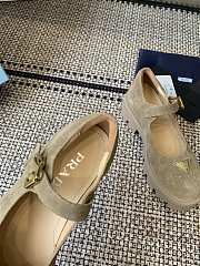 Kitlife Prada 25SS Mary Jane Shoes Beige Suede - 4