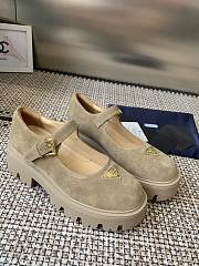 Kitlife Prada 25SS Mary Jane Shoes Beige Suede - 3