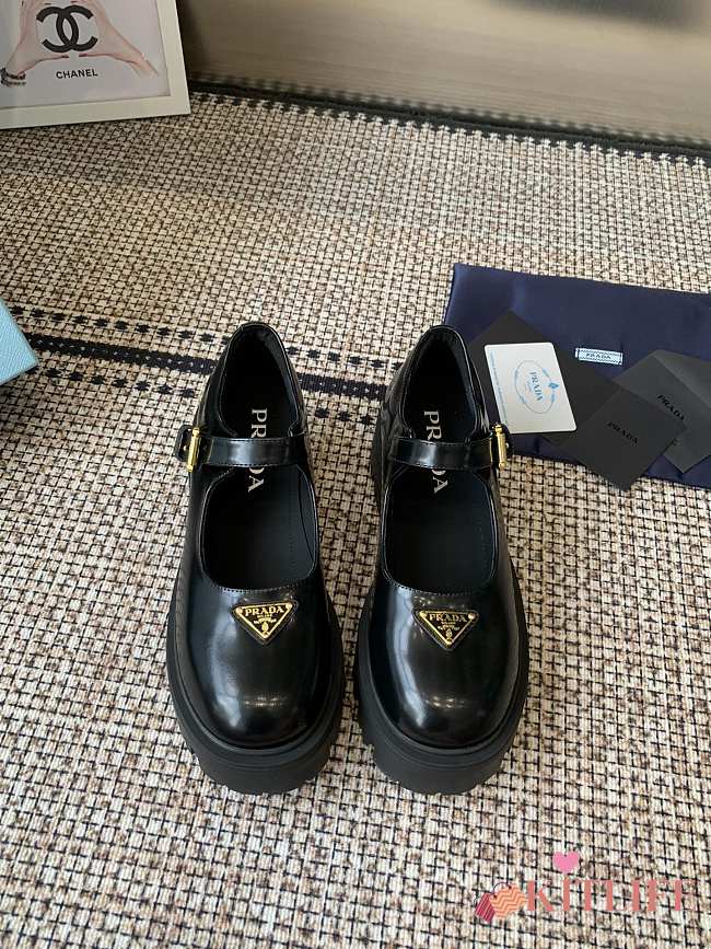 Kitlife Prada 25SS Mary Jane Shoes Black Patent Leather - 1