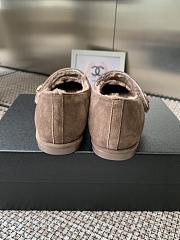 Kitlife Chanel Fur Ballet Flats Shoes Brown Suede - 6
