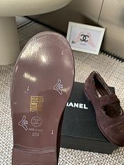 Kitlife Chanel Fur Ballet Flats Shoes Dark Brown Suede - 2