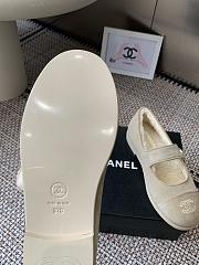 Kitlife Chanel Fur Ballet Flats Shoes Cream Suede - 5