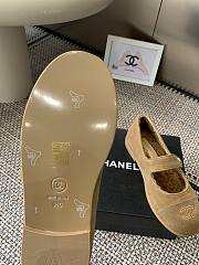 Kitlife Chanel Fur Ballet Flats Shoes Beige Suede - 4