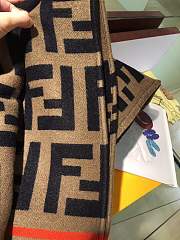 Kitlife Fendi Classic FF Wool Cape Black & Brown 140x140cm - 2