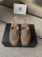 Kitlife Chanel Fur Sandals Brown Suede - 1