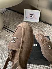 Kitlife Chanel Fur Sandals Brown Suede - 4