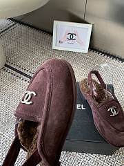Kitlife Chanel Fur Sandals Dark Brown Suede - 4