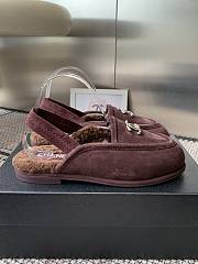 Kitlife Chanel Fur Sandals Dark Brown Suede - 2