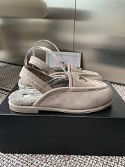 Kitlife Chanel Fur Sandals Grey Suede - 6