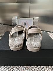 Kitlife Chanel Fur Sandals Grey Suede - 3