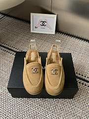 Kitlife Chanel Fur Sandals Beige Suede - 1
