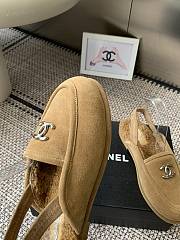 Kitlife Chanel Fur Sandals Beige Suede - 5