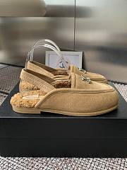 Kitlife Chanel Fur Sandals Beige Suede - 3