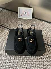 Kitlife Chanel Fur Sandals Black Suede - 1