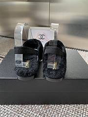 Kitlife Chanel Fur Sandals Black Suede - 5