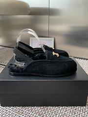 Kitlife Chanel Fur Sandals Black Suede - 4