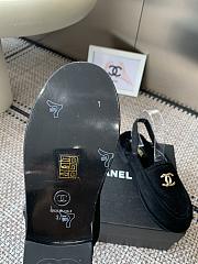 Kitlife Chanel Fur Sandals Black Suede - 2