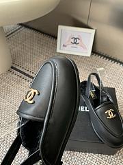 Kitlife Chanel Fur Sandals Black Leather - 3
