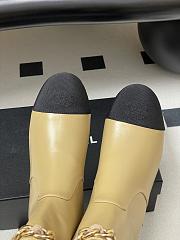 Kitlife Chanel 25B Diamond-Quartzed Chain Ankle Boots in Beige - 3