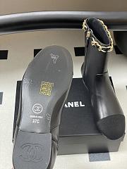 Kitlife Chanel 25B Diamond-Quartzed Chain Ankle Boots in Black - 4