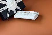 Kitlife Chanel Classic Flap Card Holder White Caviar 7.5x11.3.2.1cm - 5