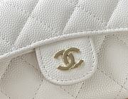 Kitlife Chanel Classic Flap Card Holder White Caviar 7.5x11.3.2.1cm - 2