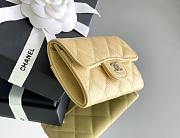 Kitlife Chanel Classic Flap Card Holder Yellow Caviar 7.5x11.3.2.1cm - 6