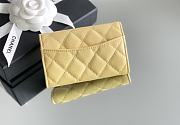 Kitlife Chanel Classic Flap Card Holder Yellow Caviar 7.5x11.3.2.1cm - 2