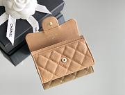 Kitlife Chanel Classic Flap Card Holder Beige Caviar 7.5x11.3.2.1cm - 4