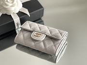 Kitlife Chanel Classic Flap Card Holder Grey Caviar 7.5x11.3.2.1cm - 6