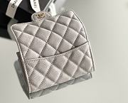 Kitlife Chanel Classic Flap Card Holder Grey Caviar 7.5x11.3.2.1cm - 5