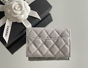Kitlife Chanel Classic Flap Card Holder Grey Caviar 7.5x11.3.2.1cm - 4