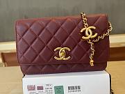 Kitlife Chanel 24A Woc Double C Buckle Bag Burgundy A96166 19x12x3.5cm - 1