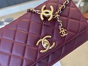 Kitlife Chanel 24A Woc Double C Buckle Bag Burgundy A96166 19x12x3.5cm - 6